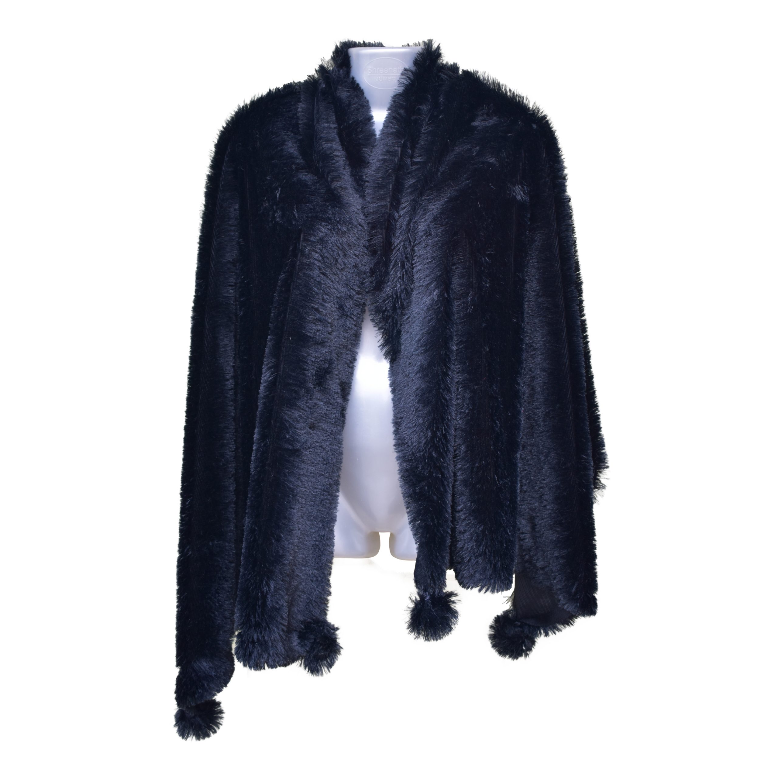 Women Fur Scarf - Black Color
