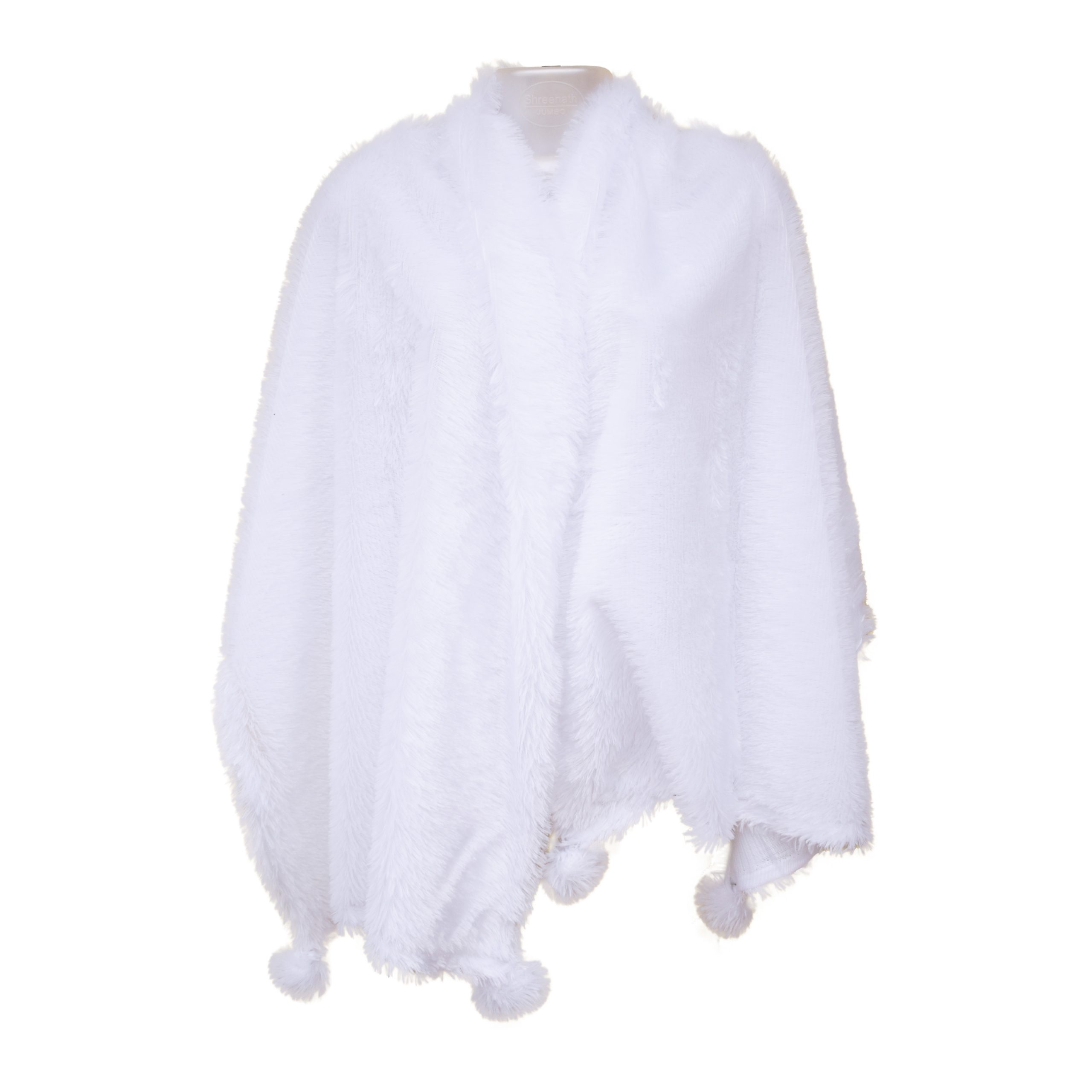 Women Fur Scarf - Milky White Color