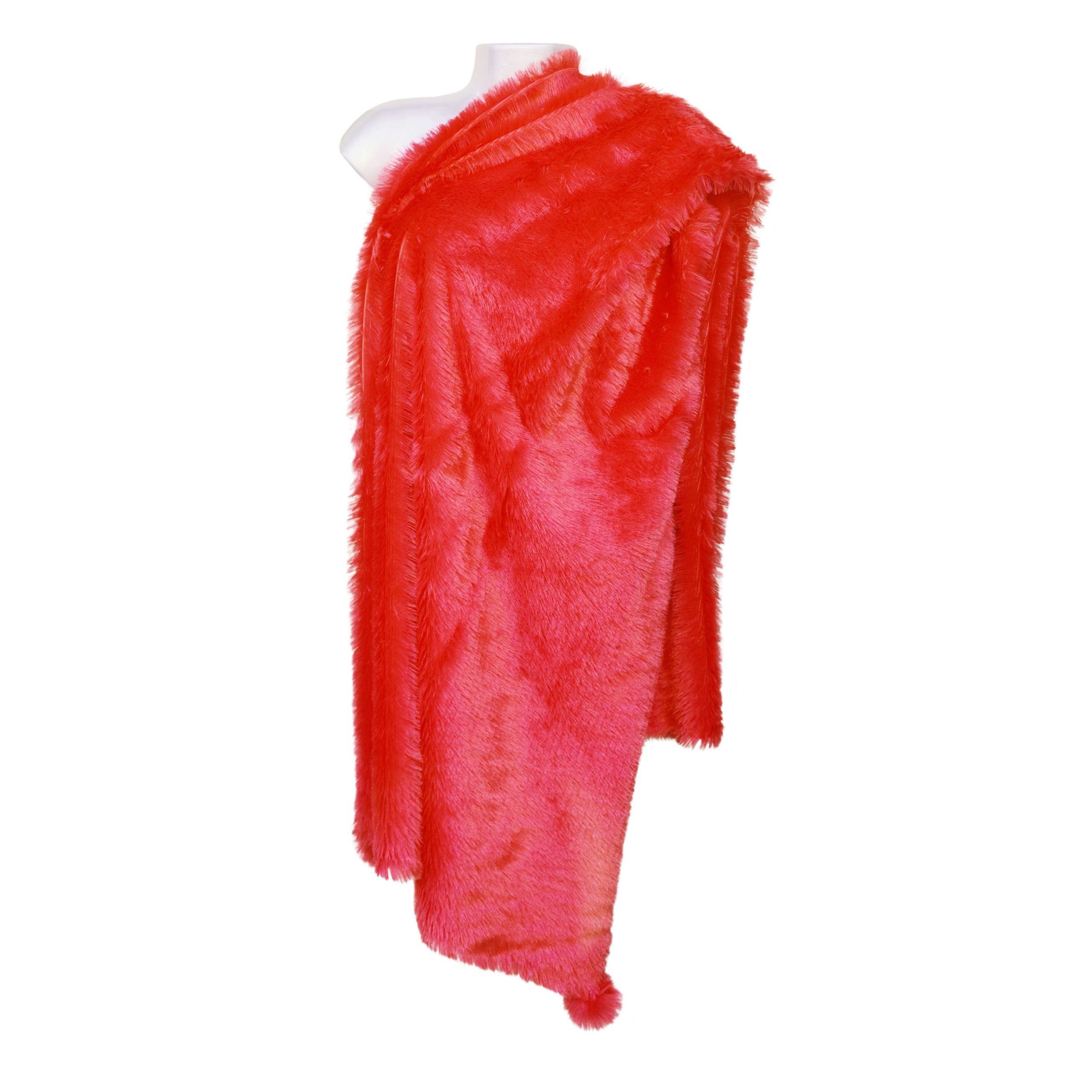 Women Fur Scarf - Red Color